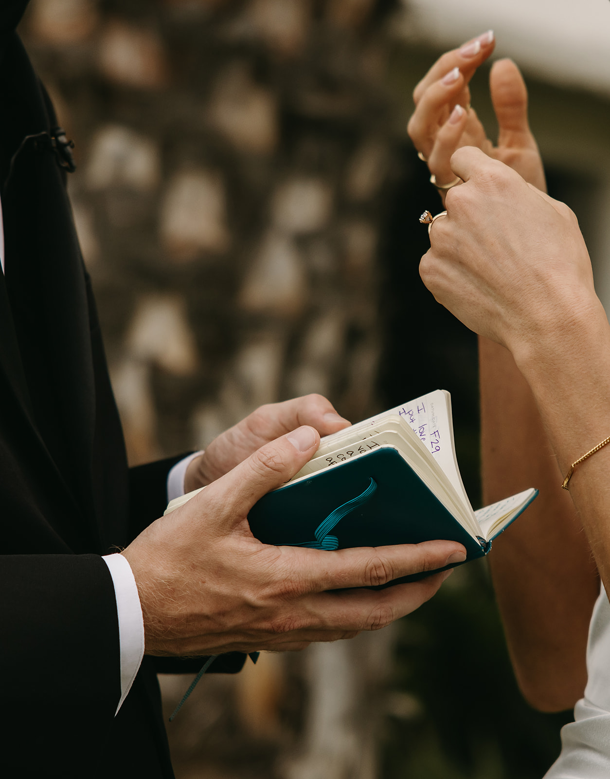 bride and groom share a first look at their wedding at the ole hanson 