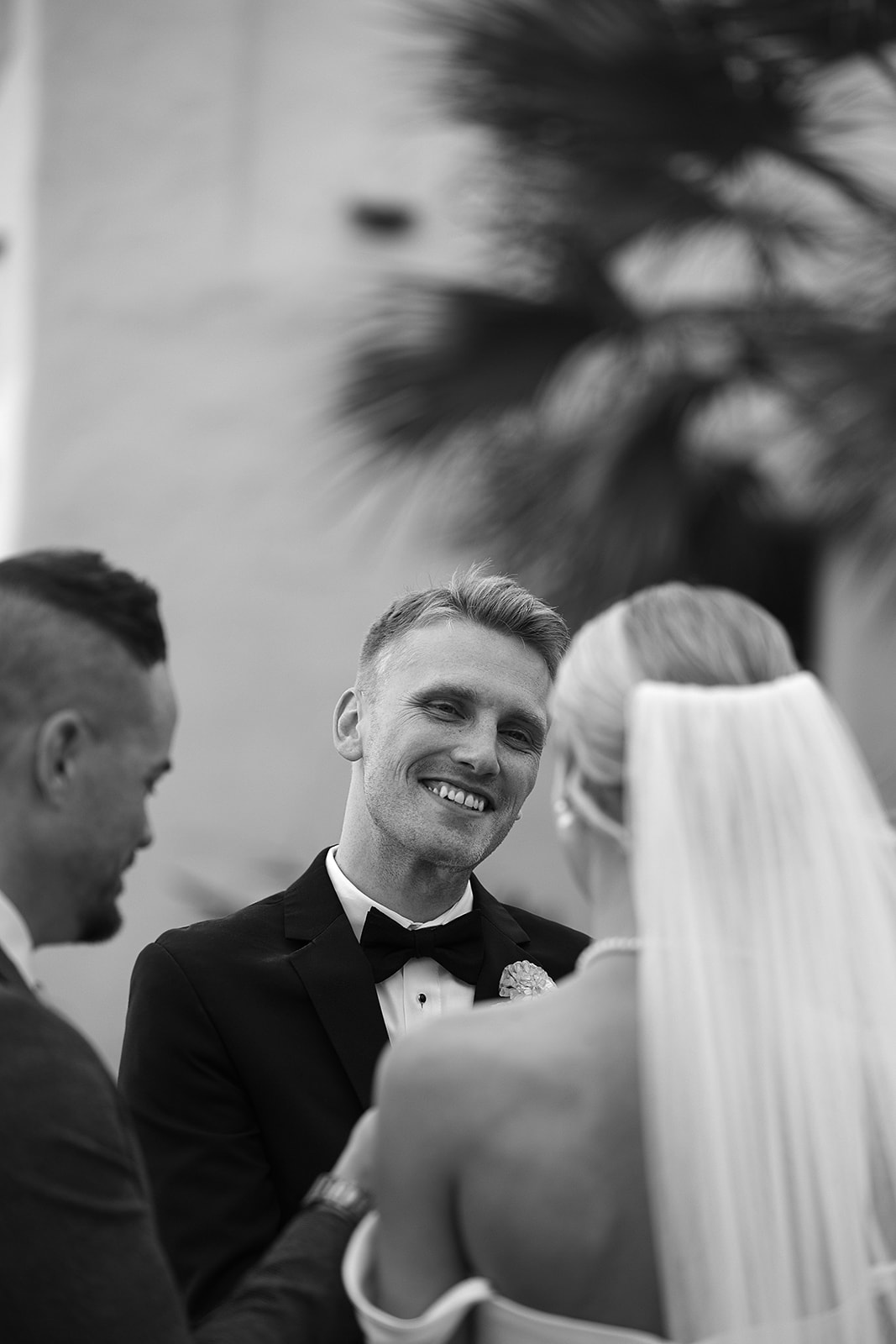 bride and groom at their wedding ceremony at Ole Hanson