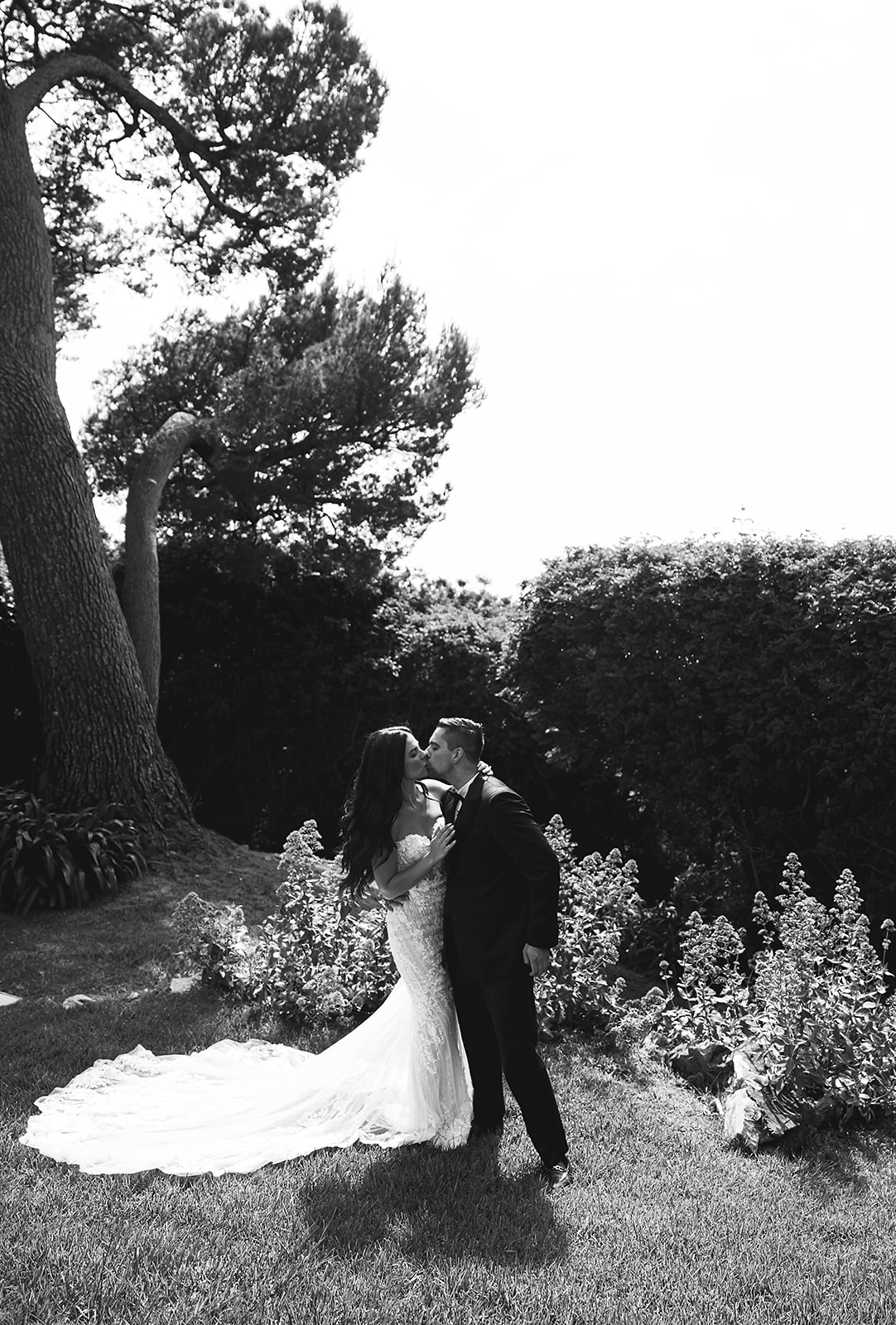 bride and groom take their portraits for their wedding at La Venta Inn