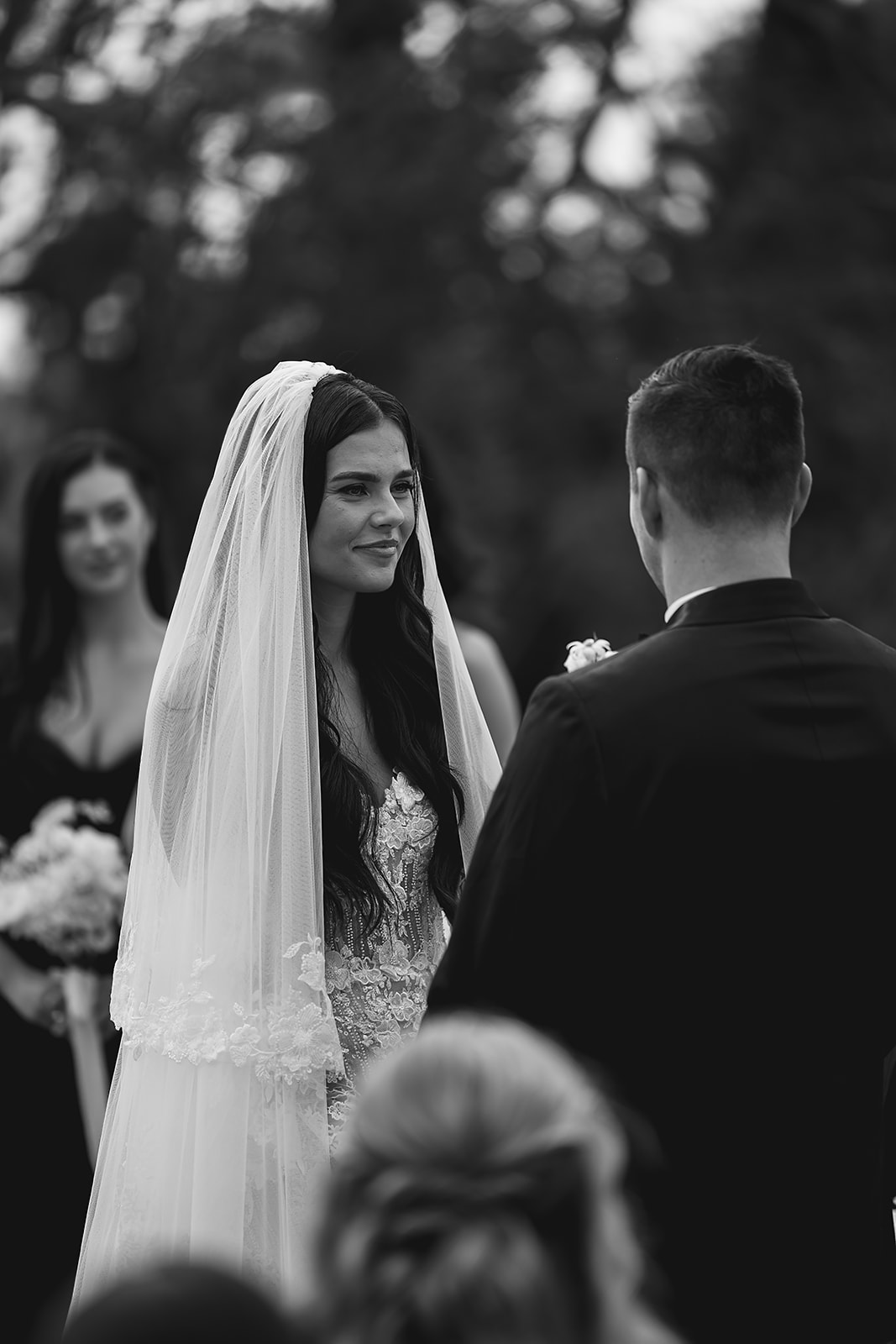 bride and groom during their wedding ceremony at La Venta Inn