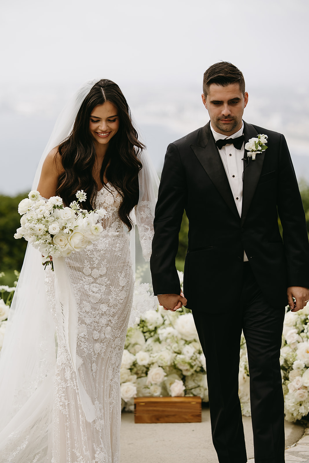 bride and groom during their wedding ceremony at La Venta Inn