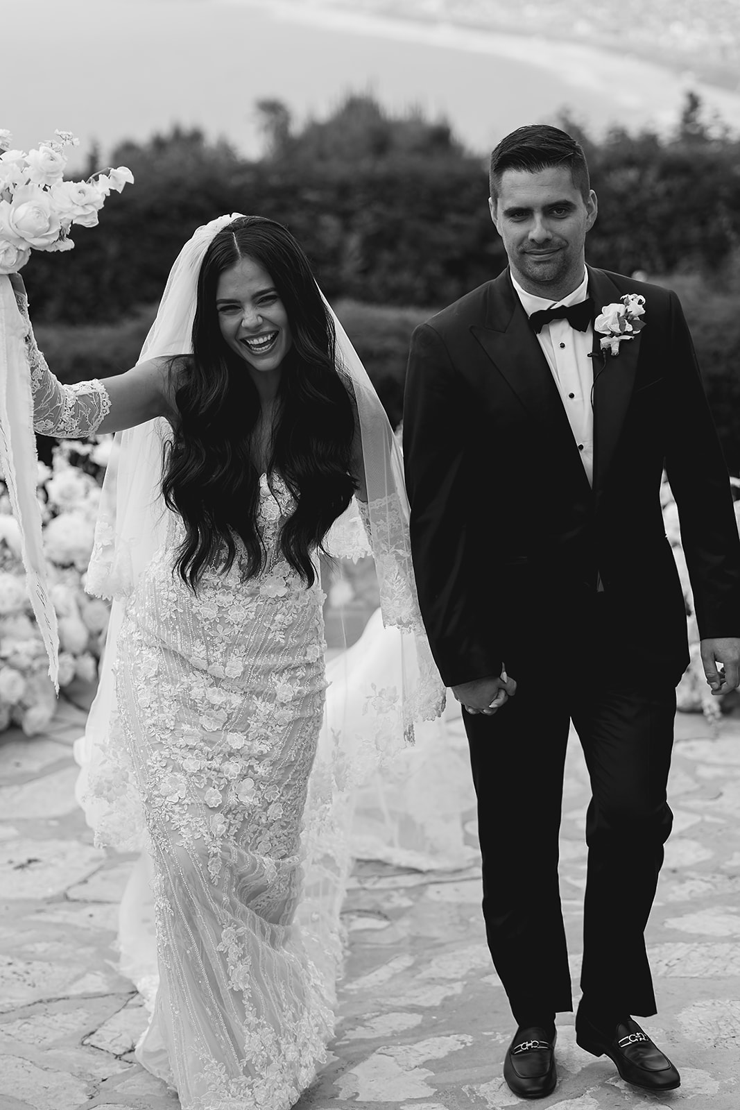 bride and groom during their wedding ceremony at La Venta Inn